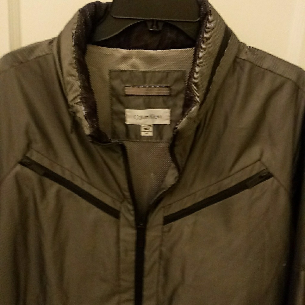 Calvin Klein nylon light weight bomer jacket mens